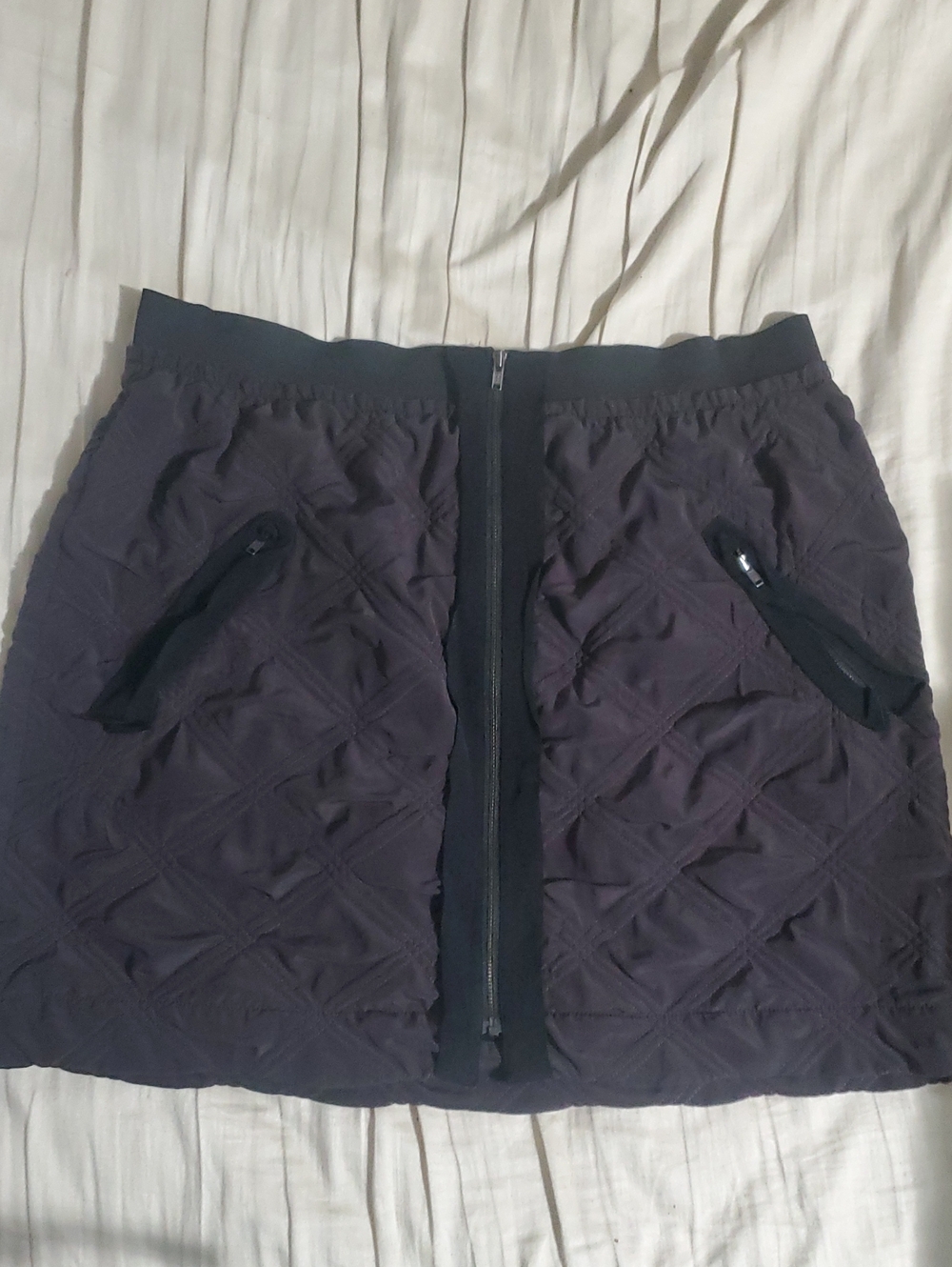 Anthropologie Leifnotes Quilted, Zippered Skirt 10